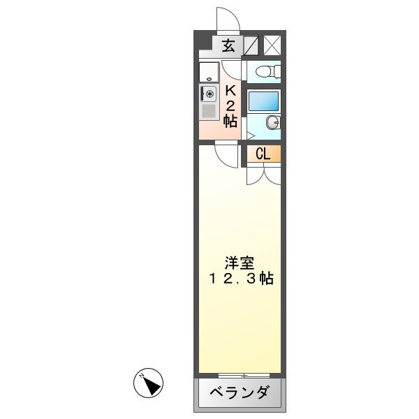 アルトラマンション茄子川　Ｃ棟 間取り