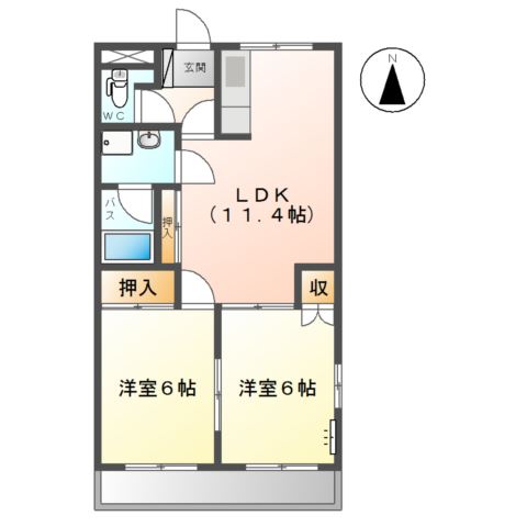 メゾンドカパーニュＢ 間取り