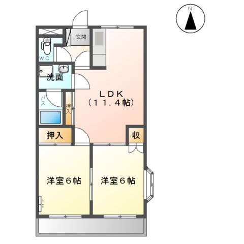 メゾンドカパーニュＢ 間取り