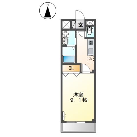 Ｎｏｒｔｈ　Ｇａｒｄｅｎ　Ａ棟 間取り