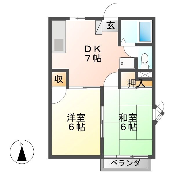 サニータウンエナF 間取り