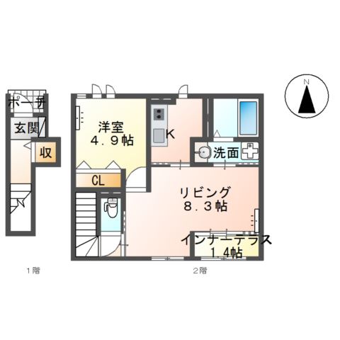 Casa Liberta Ⅰ（カーサ　リベルタ　Ⅰ） 間取り