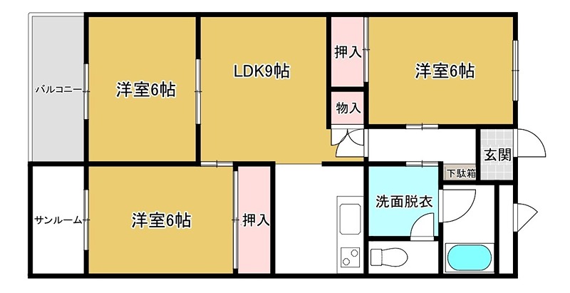 ザ・マンション紺屋町Ｂ 間取り