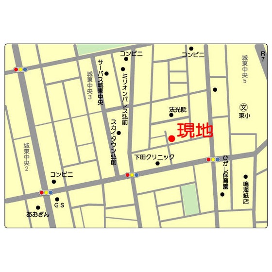ハニーハイツ 地図（共通）