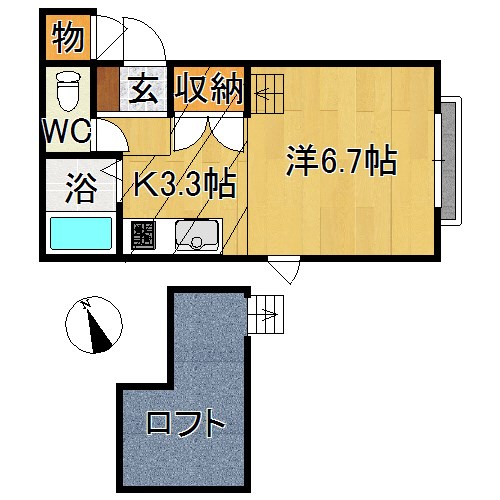 アップル石栄３ 間取り