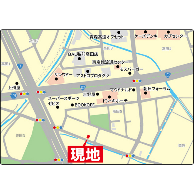 ミヤパレス　Ａ棟 地図（共通）