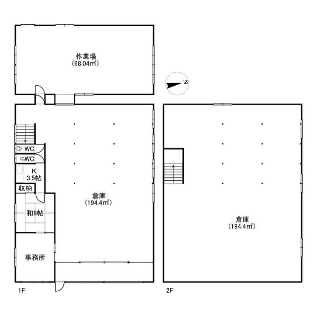 黒石市貸倉庫 間取り