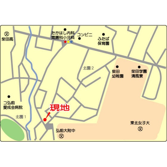 コーポフジタ 地図（共通）