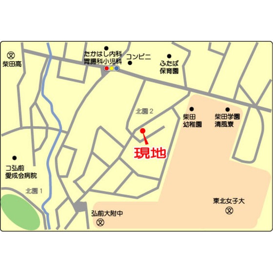 コーポ北園 地図（共通）