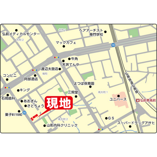 ハイネス松森Ｂ 地図（共通）