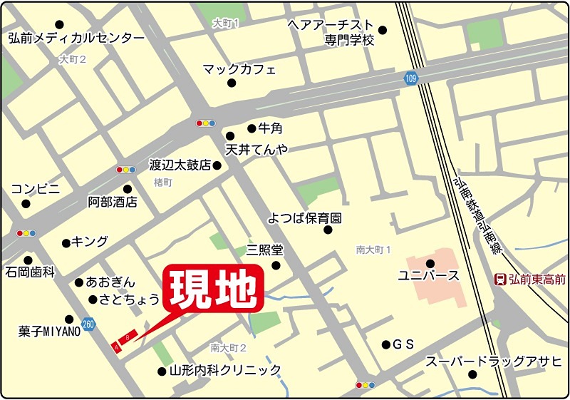 ハイネス松森Ａ 地図（共通）
