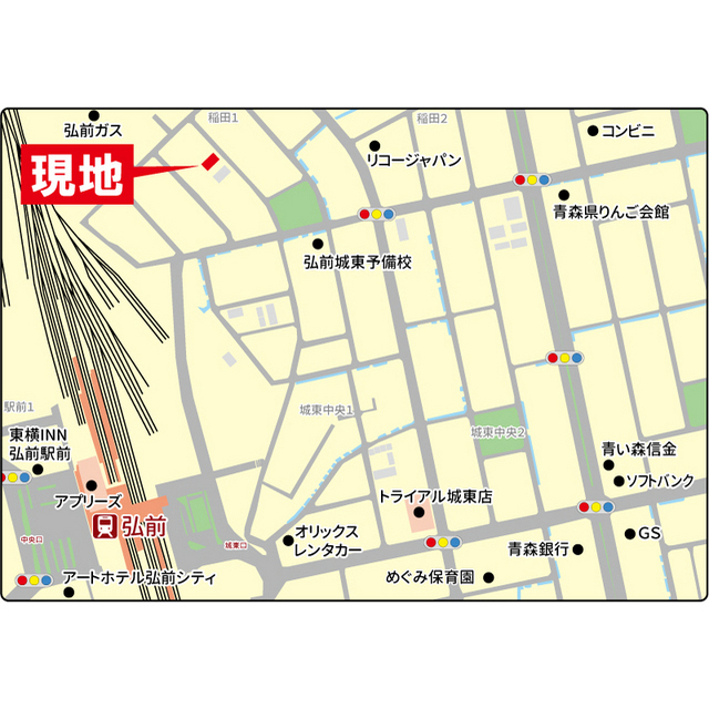 プロミネント弘前 地図（共通）