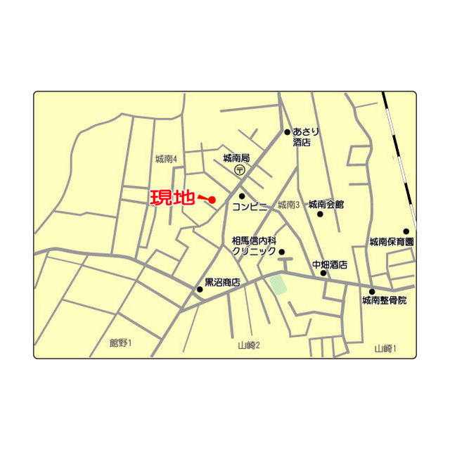 城南佐藤棟割アパート 地図（共通）
