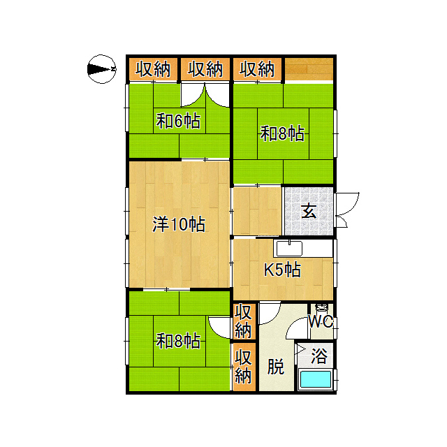 城東センター２Ｆ貸家 間取り