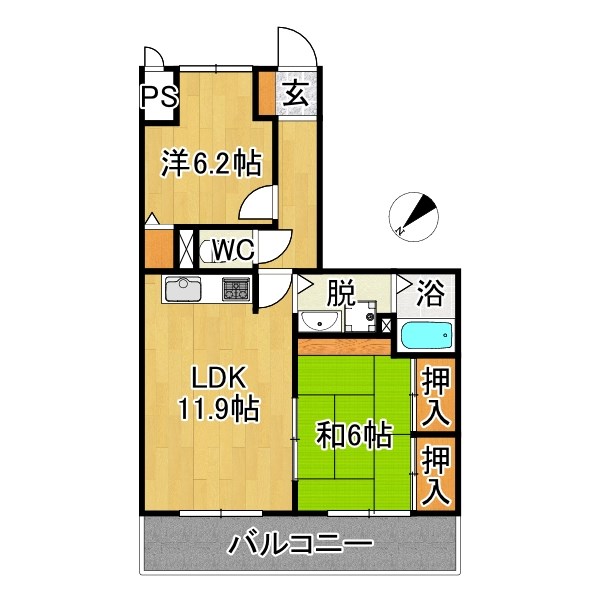 ライオンズマンション弘前公園 間取り