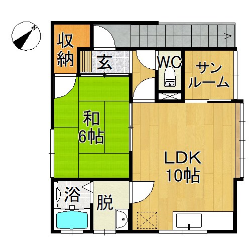 アサヒハイツ（藤崎） 間取り