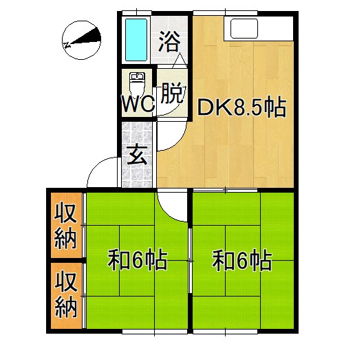 コーポサンテラスＡ 間取り