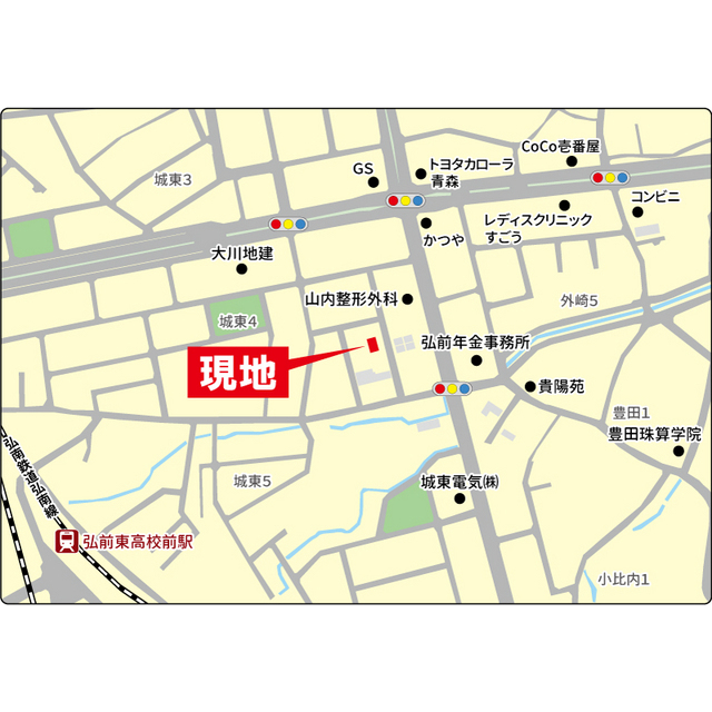 エステート城東 地図（共通）