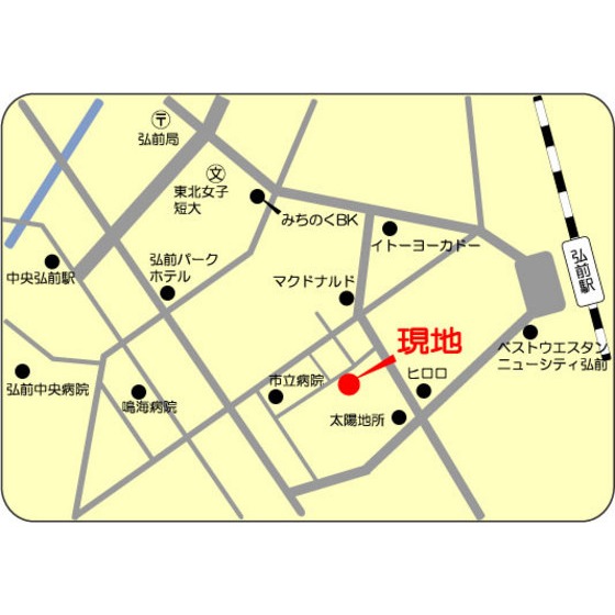 クランズスクエア弘前大町月極Ｐ 外観