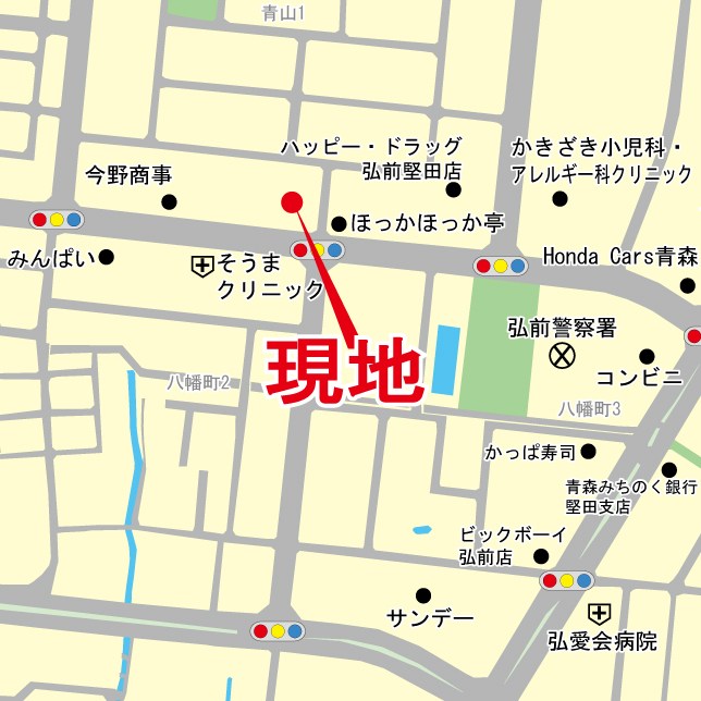 ラ・フォーレ弘前 地図（共通）