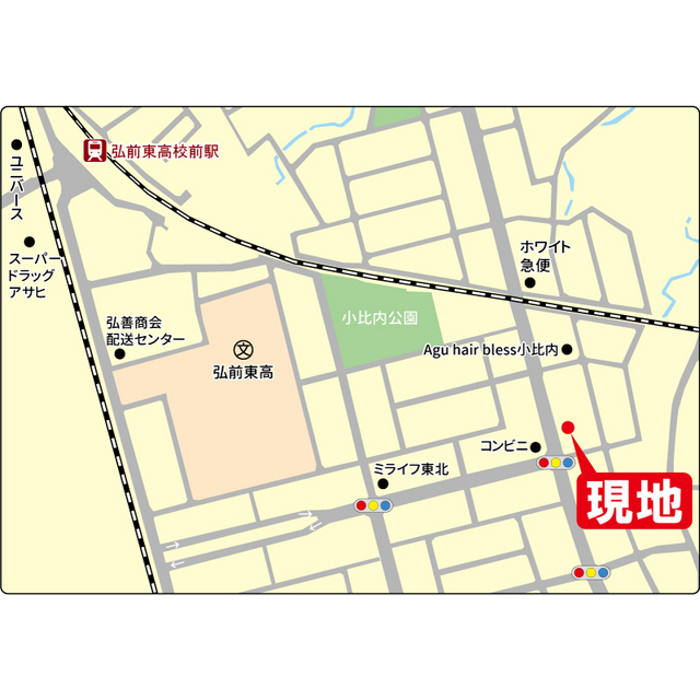 小比内４丁目住居兼店舗 地図（共通）