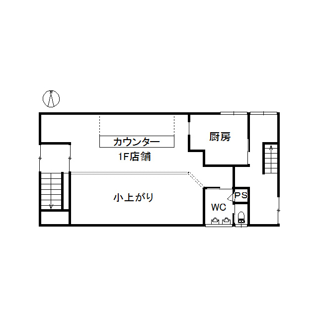 銅屋町貸店舗 間取り