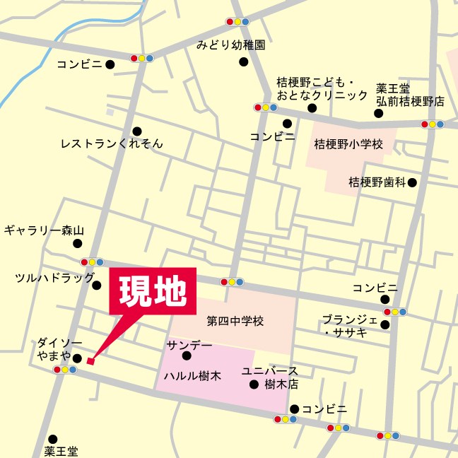 樹木４丁目貸店舗 地図（共通）