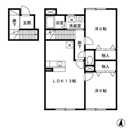 サンモール浜館 間取り