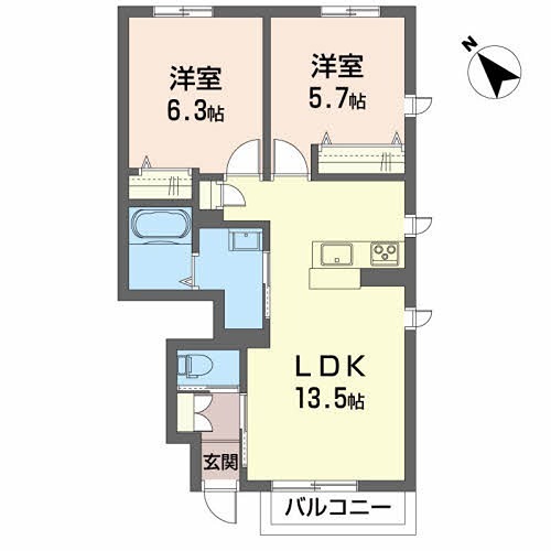 シャーメゾン道合Ⅲ 間取り