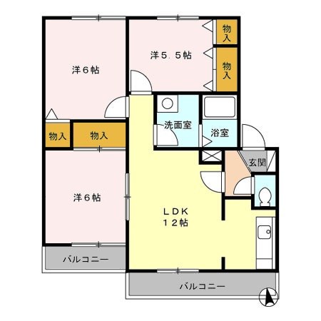 ハイセレールセレッソ　Ｂ 間取り