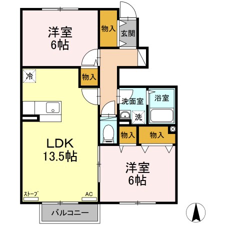メゾン・ド大野　Ｂ 間取り