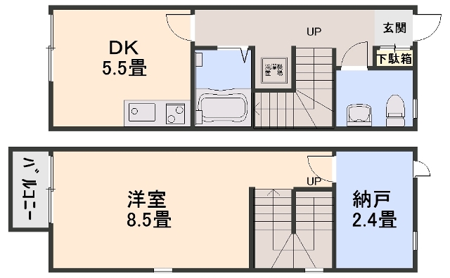 クレール住吉B棟 間取り