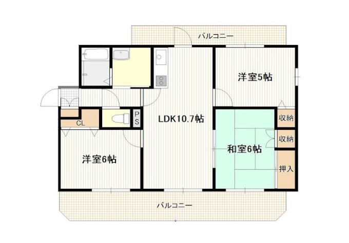 エラーヴル楽々園 間取り