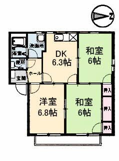 クレセンド楽々園　A棟  間取り