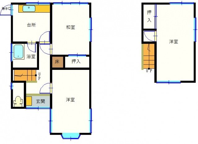中山桑田貸家 間取り