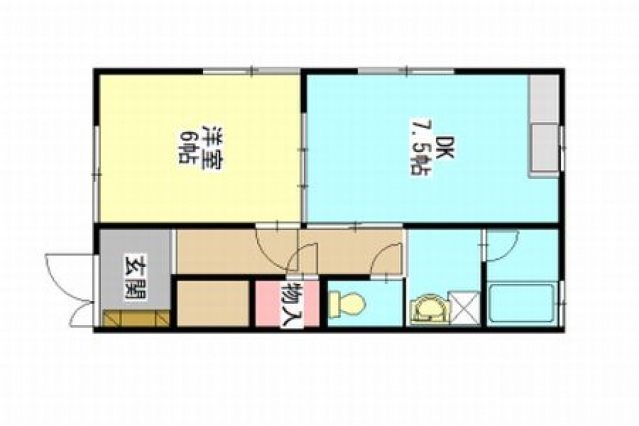 板藤己斐上貸家 間取り