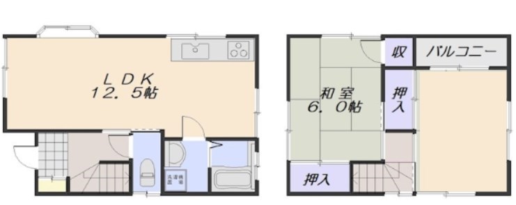 己斐大迫3丁目貸家 間取り
