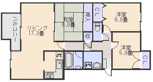 ステイツ吉見園 間取り