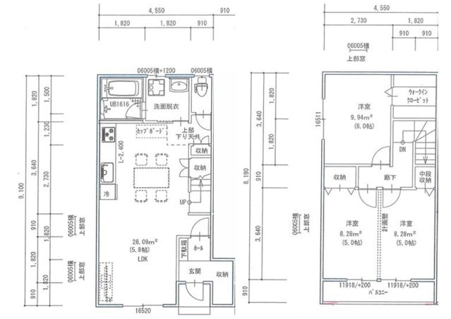 上安テラスハウス（仮） 間取り