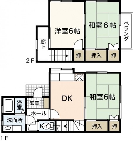下道貸家Ⅱ 間取り