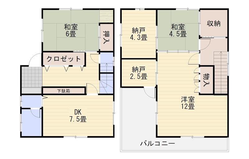 己斐上戸建RC 間取り