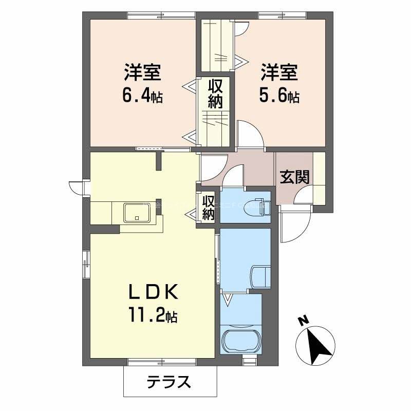 グリーンマンション芦田B 間取り