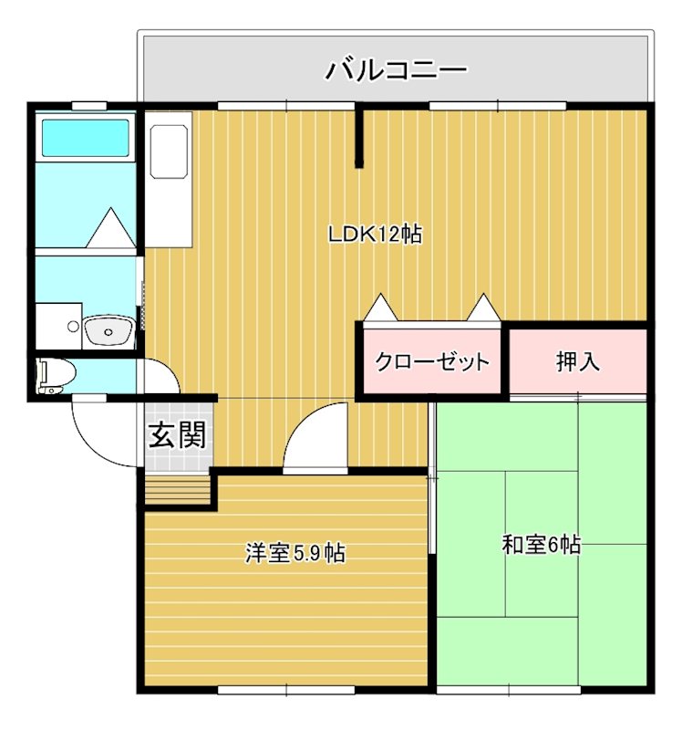サンビレッジ・ピュアⅠ　Ｃ棟 間取り