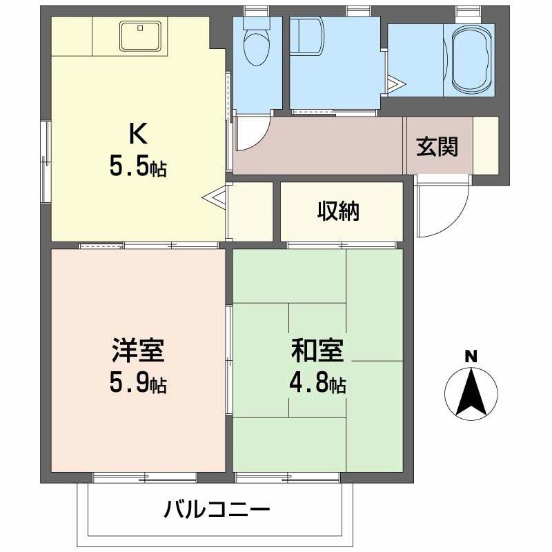 ヴィラかしの木Ⅲ 間取り