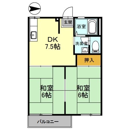 ファミールコーポ高屋　７棟 間取り