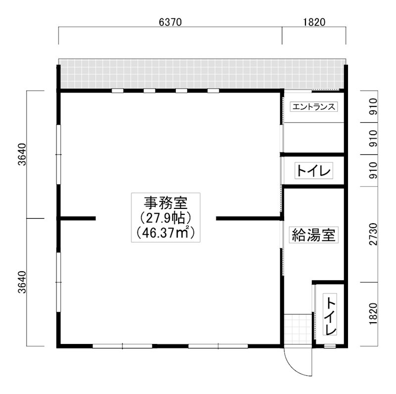玉置貸事務所 (C・D） 間取り