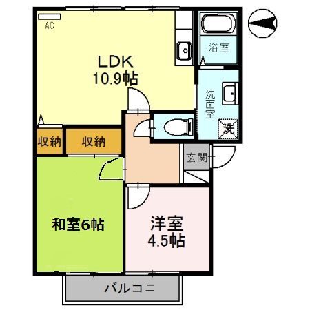 フレグランスメイビーB棟 間取り