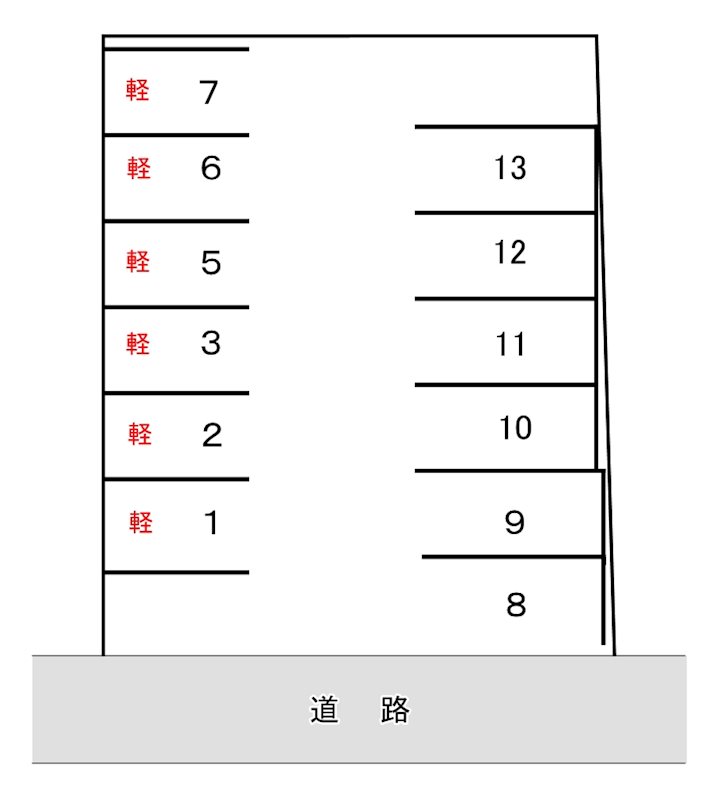 島田様　月極駐車場 間取り