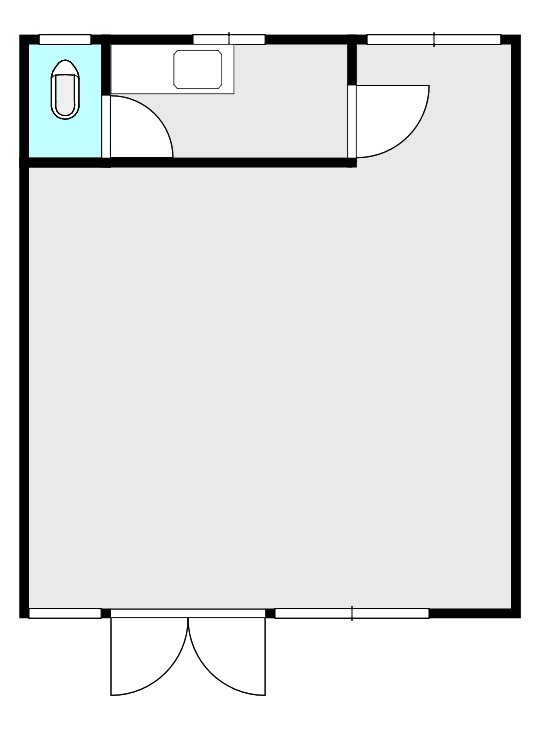 駅南マンション　1F　テナント 間取り