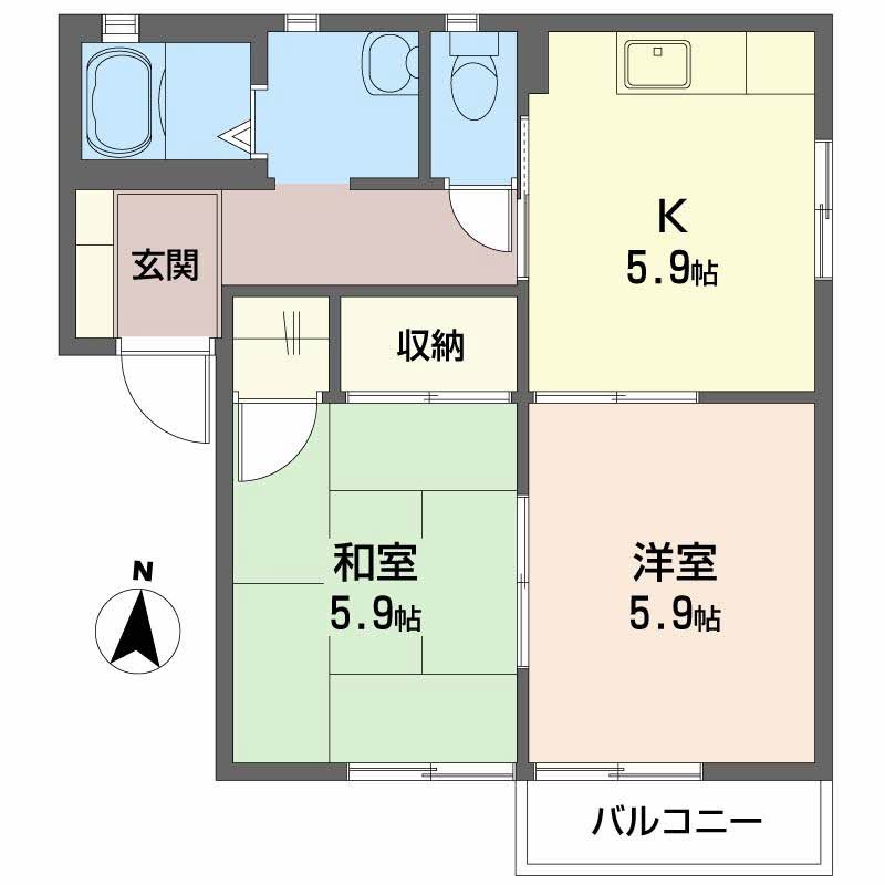 ポワッソン・ルージュ 間取り